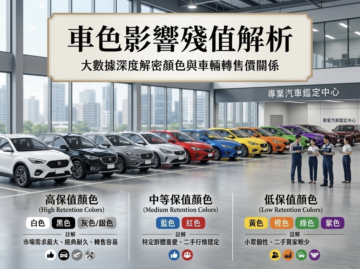 車色竟然值 10 萬？鑑定師揭秘：為什麼黑白是保值天菜，特殊色要「扣一年」價差？