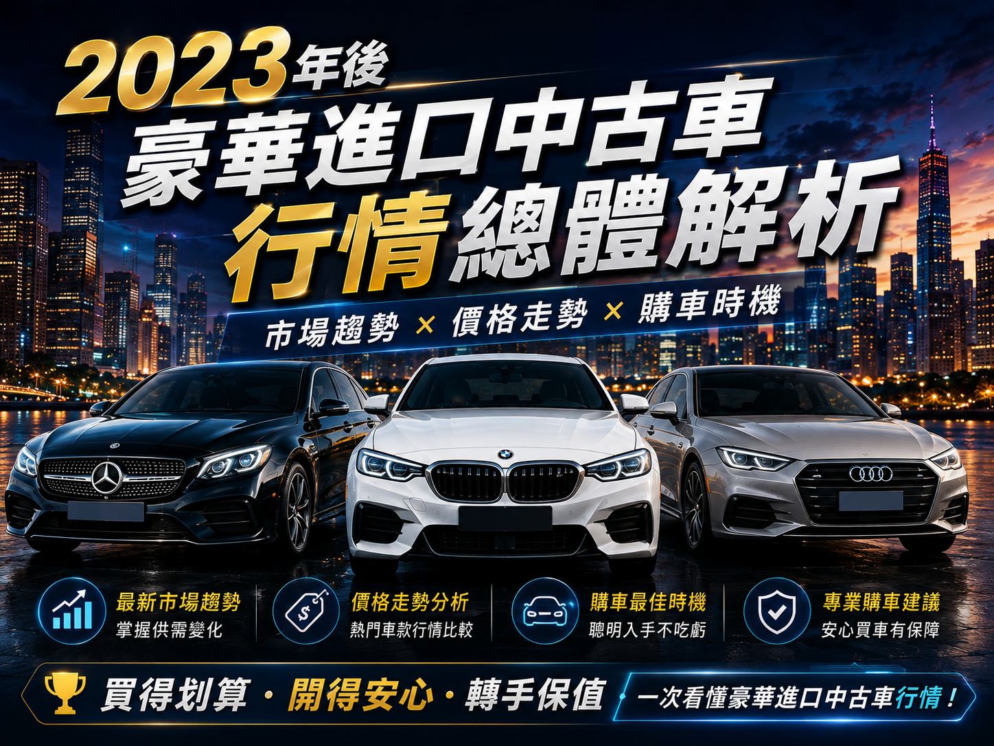 2023年後豪華進口中古車行情總體解析｜市場趨勢、價格走勢與購車時機